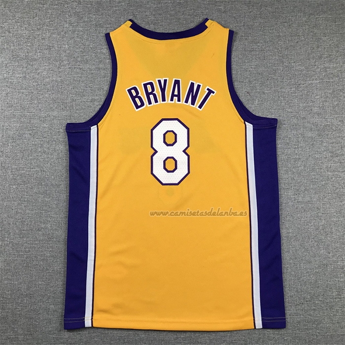 Camiseta Nino Los Angeles Lakers Kobe Bryant NO 8 Mitchell & Ness 1999-00 Amarillo